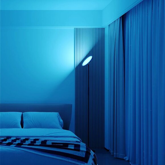 Modern Floor Lamp, WiFi Remote Modern Tall Standing Light, 2000LM (Black) - Picture 6 of 13